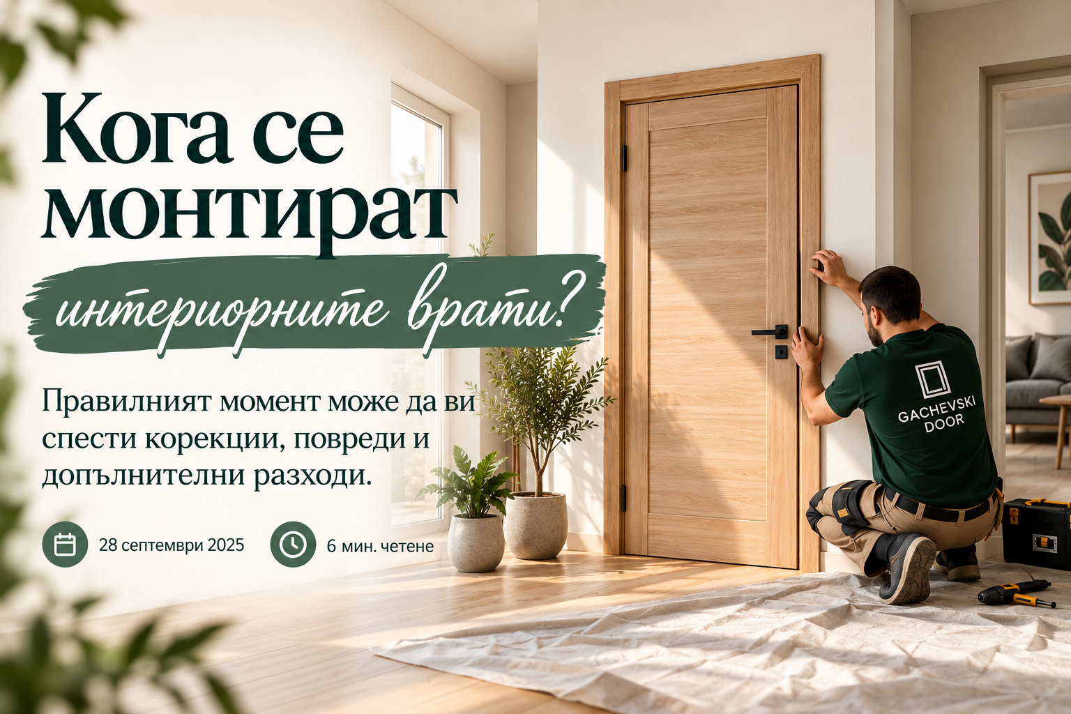 Кога се монтират интериорните врати?