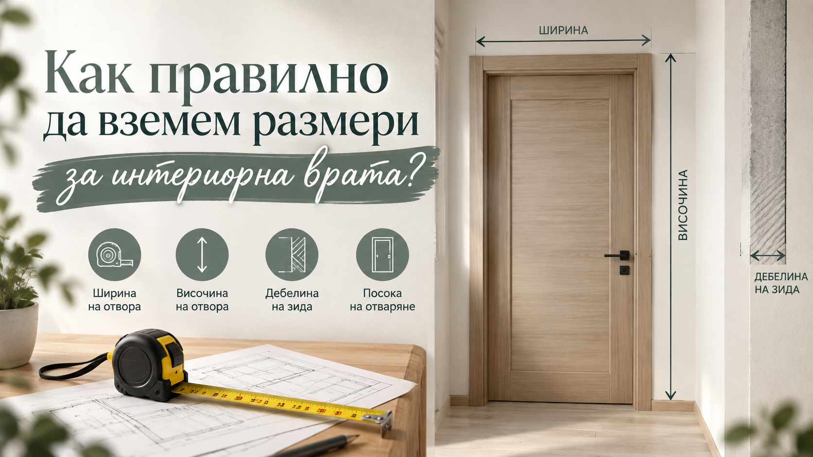 Как правилно да вземем размери за интериорна врата?