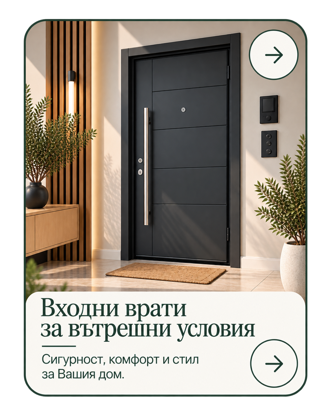 Входни врати за вътрешни условия