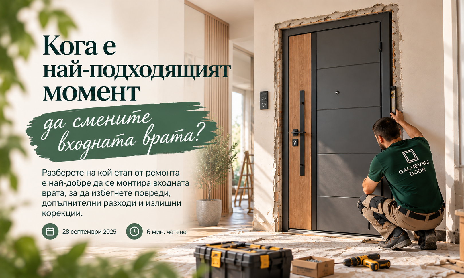 Кога е най-подходящият момент да смените входната врата при ремонт?
